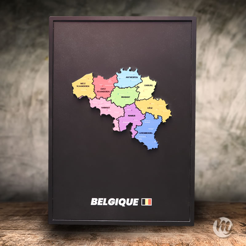 Cadre Décoratif - Belgique - Impression sur Bois - My Colors Bruxelles